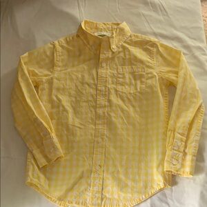 Janie and Jack Yellow Gingham Kids Shirt